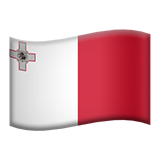 Apple design of the flag: Malta emoji verson:ios 16.4