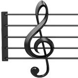 Apple design of the musical score emoji verson:ios 16.4