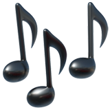Apple design of the musical notes emoji verson:ios 16.4