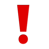 Apple design of the red exclamation mark emoji verson:ios 16.4