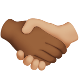 Apple design of the handshake: medium-dark skin tone medium-light skin tone emoji verson:ios 16.4