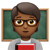 Apple design of the teacher: medium-dark skin tone emoji verson:ios 16.4