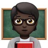 Apple design of the teacher: dark skin tone emoji verson:ios 16.4