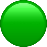 Apple design of the green circle emoji verson:ios 16.4