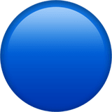Apple design of the blue circle emoji verson:ios 16.4