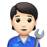 Apple design of the mechanic: light skin tone emoji verson:ios 16.4