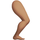 Apple design of the leg: medium skin tone emoji verson:ios 16.4