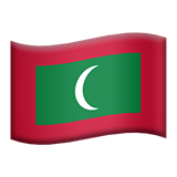 Apple design of the flag: Maldives emoji verson:ios 16.4
