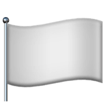Apple Apple design of the white flag emoji verson:ios 16.4