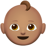 Apple design of the baby: medium skin tone emoji verson:ios 16.4