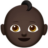 Apple design of the baby: dark skin tone emoji verson:ios 16.4
