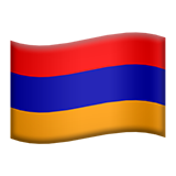 Apple design of the flag: Armenia emoji verson:ios 16.4