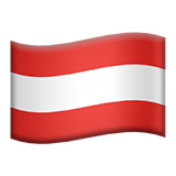 Apple design of the flag: Austria emoji verson:ios 16.4