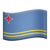 Apple design of the flag: Aruba emoji verson:ios 16.4