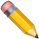 Apple Apple design of the pencil emoji verson:ios 16.4