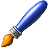 Apple Apple design of the paintbrush emoji verson:ios 16.4