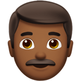 Apple design of the man: medium-dark skin tone emoji verson:ios 16.4