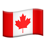 Apple design of the flag: Canada emoji verson:ios 16.4
