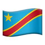 Apple design of the flag: Congo - Kinshasa emoji verson:ios 16.4