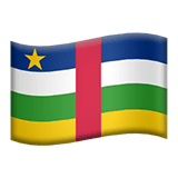 Apple design of the flag: Central African Republic emoji verson:ios 16.4