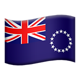 Apple design of the flag: Cook Islands emoji verson:ios 16.4