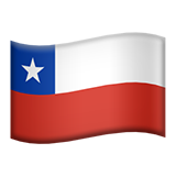Apple design of the flag: Chile emoji verson:ios 16.4