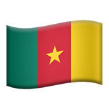 Apple design of the flag: Cameroon emoji verson:ios 16.4