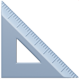 Apple design of the triangular ruler emoji verson:ios 16.4
