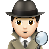 Apple design of the detective: light skin tone emoji verson:ios 16.4