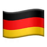 Apple design of the flag: Germany emoji verson:ios 16.4