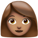 Apple design of the woman: medium skin tone emoji verson:ios 16.4