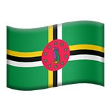Apple design of the flag: Dominica emoji verson:ios 16.4