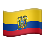 Apple design of the flag: Ecuador emoji verson:ios 16.4