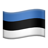 Apple design of the flag: Estonia emoji verson:ios 16.4