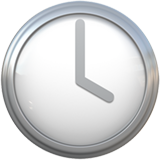 Apple design of the four o’clock emoji verson:ios 16.4
