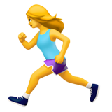 Apple design of the woman running emoji verson:ios 16.4