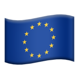 Apple design of the flag: European Union emoji verson:ios 16.4