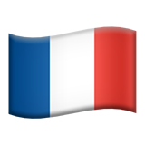 Apple design of the flag: France emoji verson:ios 16.4