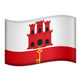 Apple design of the flag: Gibraltar emoji verson:ios 16.4