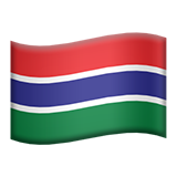 Apple design of the flag: Gambia emoji verson:ios 16.4