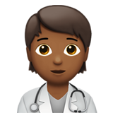 Apple design of the health worker: medium-dark skin tone emoji verson:ios 16.4