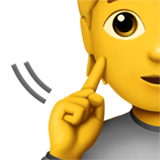 Apple design of the deaf person emoji verson:ios 16.4