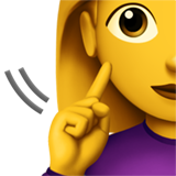 Apple design of the deaf woman emoji verson:ios 16.4
