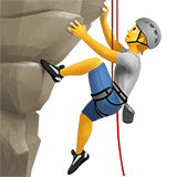 Apple design of the person climbing emoji verson:ios 16.4