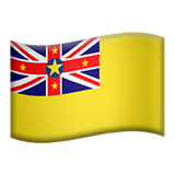 Apple design of the flag: Niue emoji verson:ios 16.4