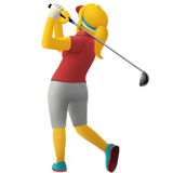 Apple design of the woman golfing emoji verson:ios 16.4