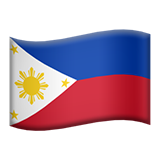 Apple design of the flag: Philippines emoji verson:ios 16.4