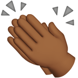 Apple design of the clapping hands: medium-dark skin tone emoji verson:ios 16.4