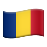 Apple design of the flag: Romania emoji verson:ios 16.4
