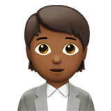 Apple design of the office worker: medium-dark skin tone emoji verson:ios 16.4